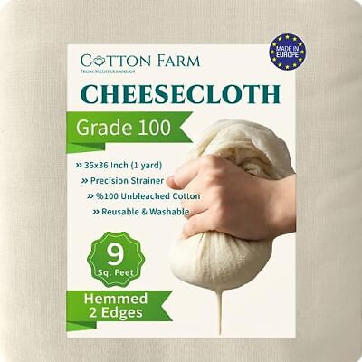 Cotton Farm 100 XL Cheese Cloths Straining amp; More; 36x36 Inch