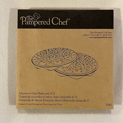 The Pampered Chef Microwave Chip Maker Set of 2 For Potato Chips #1241