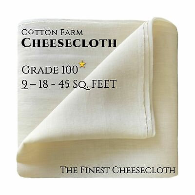 Cotton Farm Grade 100 The Finest Premium Quality Cheesecloth%100 Mediter...