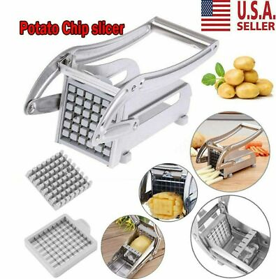 Stainless Steel Manual Vegetable Food Cutter French Fry Slicer Potato Chip Maker