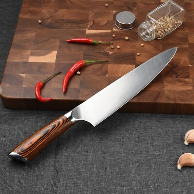 8 Inch Chef knife Stainless Steel Wood Handle Kitchen Knives