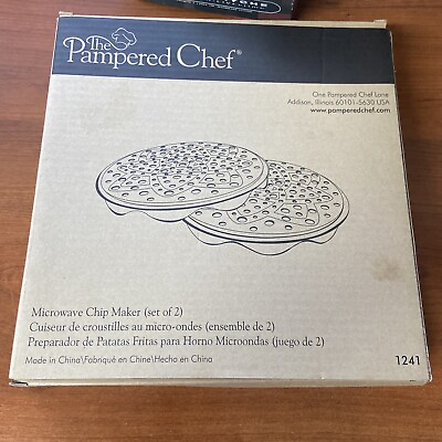 The Pampered Chef Microwave Potato Chip Maker 1241 New In Box