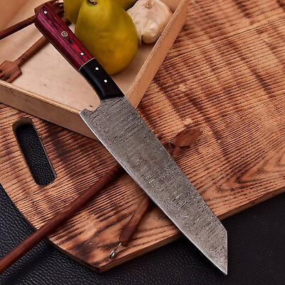 13” Handmade Damascus Chef Knife Hand Forged Japanese Bunka Kitchen Knife X662