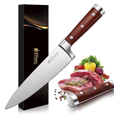 Chef Knife 8 Inch Pro Kitchen Chef Knife High Carbon Stainless Steel Sharp ...