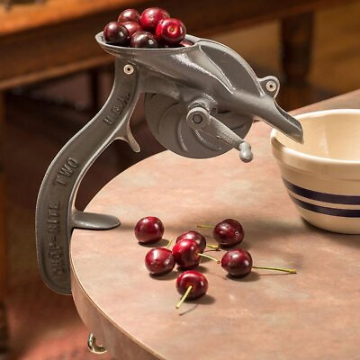 Old Fashioned Cast Iron Hand Operated Cast Iron Clamp On Cherry Pitter