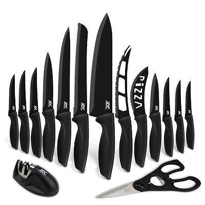 Knife Set Sharp Stainless Steel Professional Chef Cutlery Steak Kitchen Knives #ad