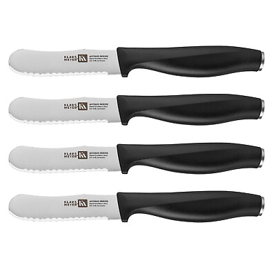 Klaus Meyer Acciaio Finest Stainless Steel 4 Piece Spreaders Cheese Knife Set #ad