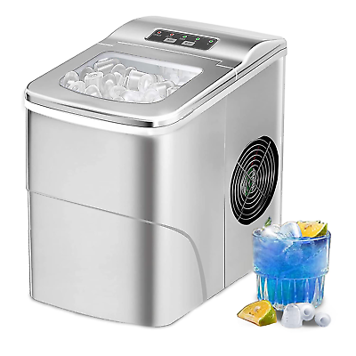 Countertop Ice Maker Machine Chewable Bullet Ice Chip Maker with Ice Scoop amp; Ba #ad