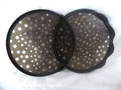 Set of 2 Pampered Chef Microwave Chip Maker Trays with Ring Frames #1241