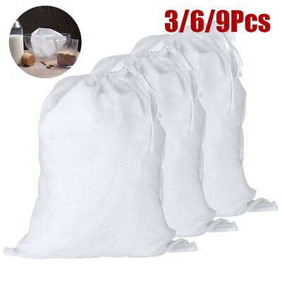 3 6 9X Reusable Fine Mesh Nut Milk Cheese Cloth Bag Cold Brew Coffee Filter Bag