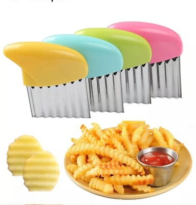 Potato Chip Cutter Stainless Steel French Fry Chip Maker Slicer Blades Knife