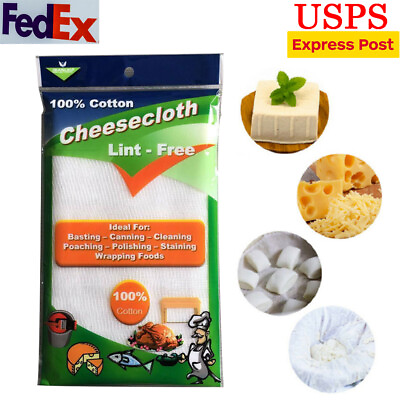 3 Yards Cheesecloth 100% Cotton Cheese Cloth Cheesemaking Filter 274cm*91cm US