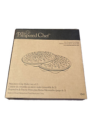 Pampered Chef Microwave Chip Maker Set of 2 #1241 New Sealed