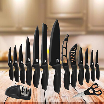 Knives Set Serrated Stainless Steel Steak Kitchen Chef Cutlery Sharp Knifes #ad