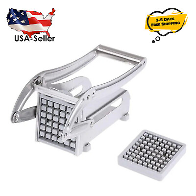 Stainless Steel Manual Vegetable Food Cutter French Fry Slicer Potato Chip Maker #ad