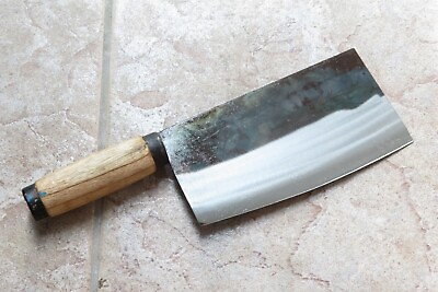 Crude 7 Inch Chinese Vegetable Chef Knife Carbon Steel Sharp