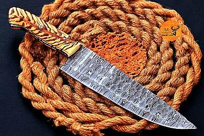 HANDMADE FORGED DAMASCUS STEEL CHEF KNIFE KITCHEN KNIFE PINECONE HANDLE 2795