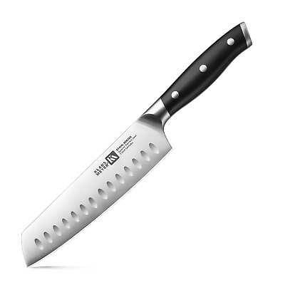 Klaus Meyer Stahl High Carbon Steel 7 inch Santoku Kitchen Chef Knife