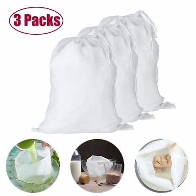 3X Nut Milk Bag Reusable Cheese Cloth Food Yogurt Strainer Almond