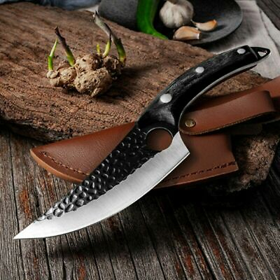 Hunters Serbian Forged Chef Knife Kitchen Butcher Boning Cleaver Hunting Knife
