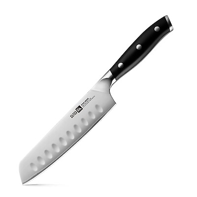 Klaus Meyer Stahl High Carbon Tri ply Steel 5.5 inch Santoku Kitchen Chef Knife